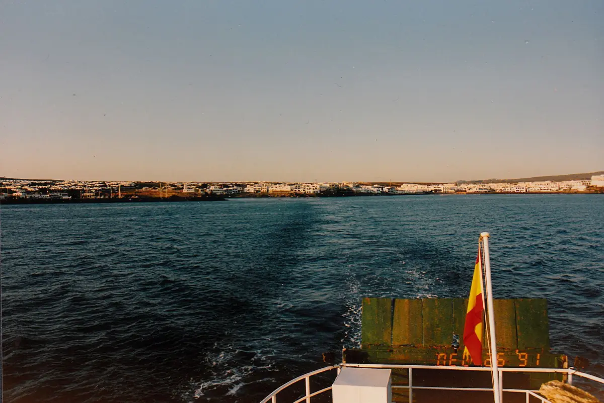 On the ferry between Corralejo and Lanzarote